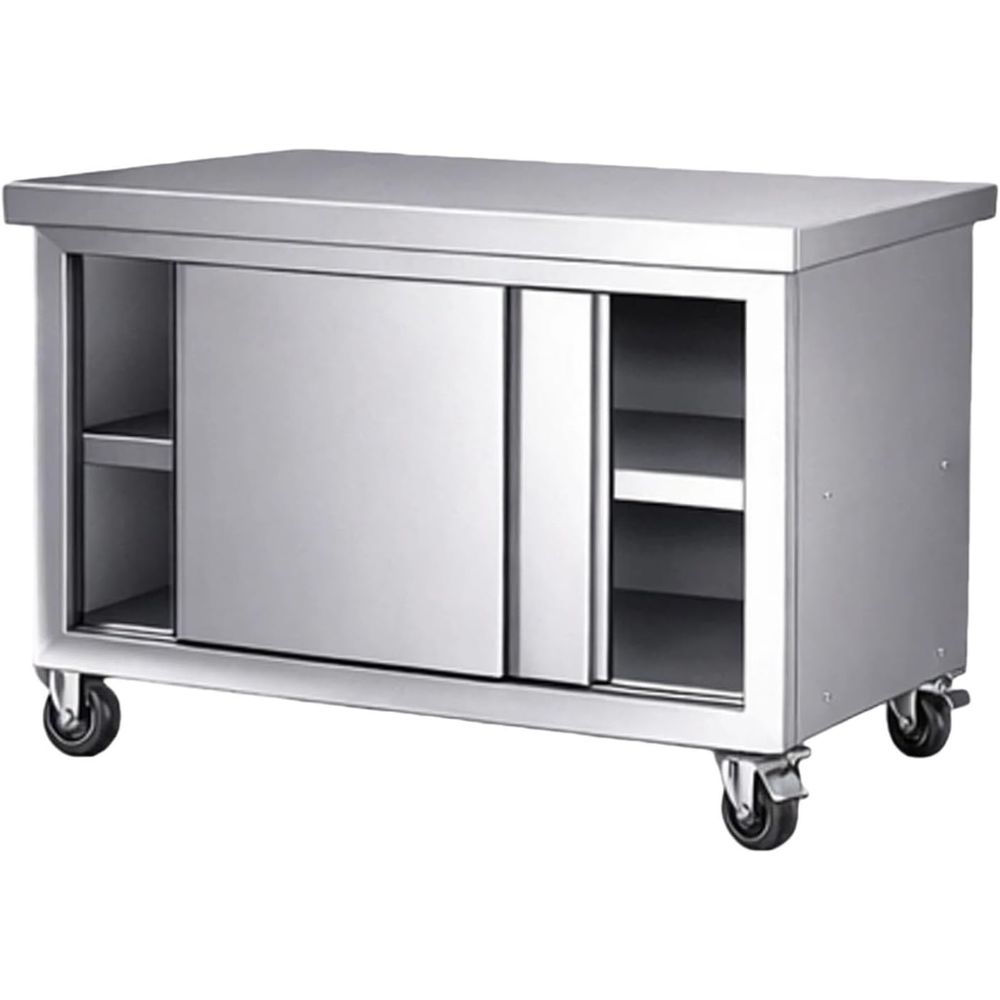 Commercial Kitchen Prep Table With Storage - Heavy-Duty Stainless Steel Work Table with