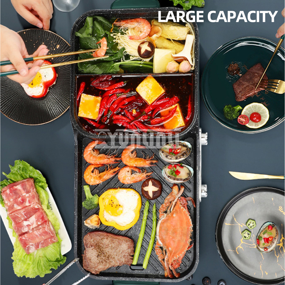 Teppanyaki Grill Table - Barbecue Hot Pot Machine Household Smokeless