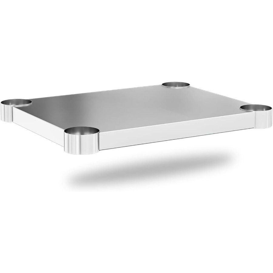 Commercial Kitchen Prep Table With Storage - Stainless Steel Undershelf for 30x30 Inch