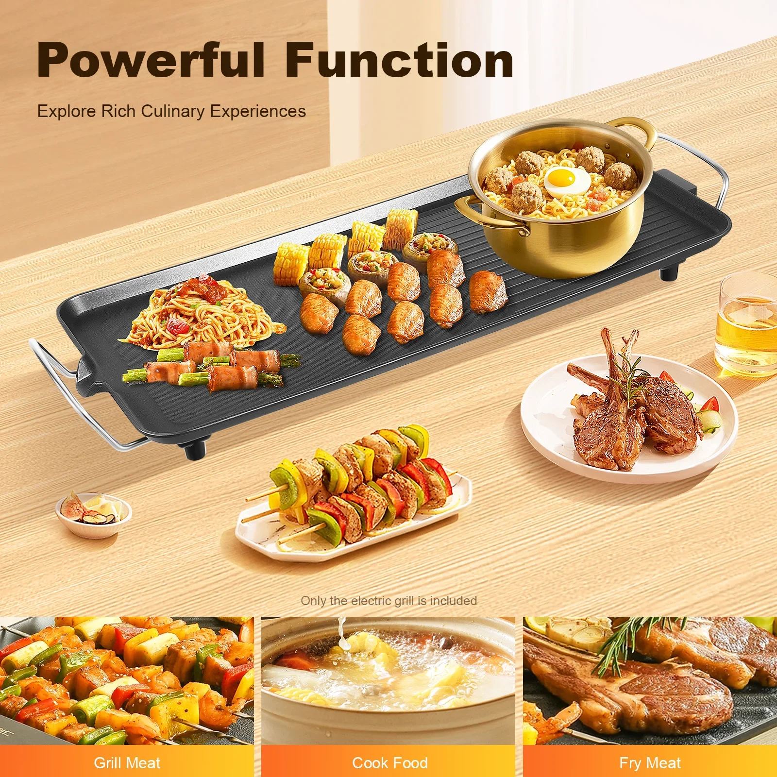 Teppanyaki Grill Table - 27'' 1500W Electric Griddle Teppanyaki Grill