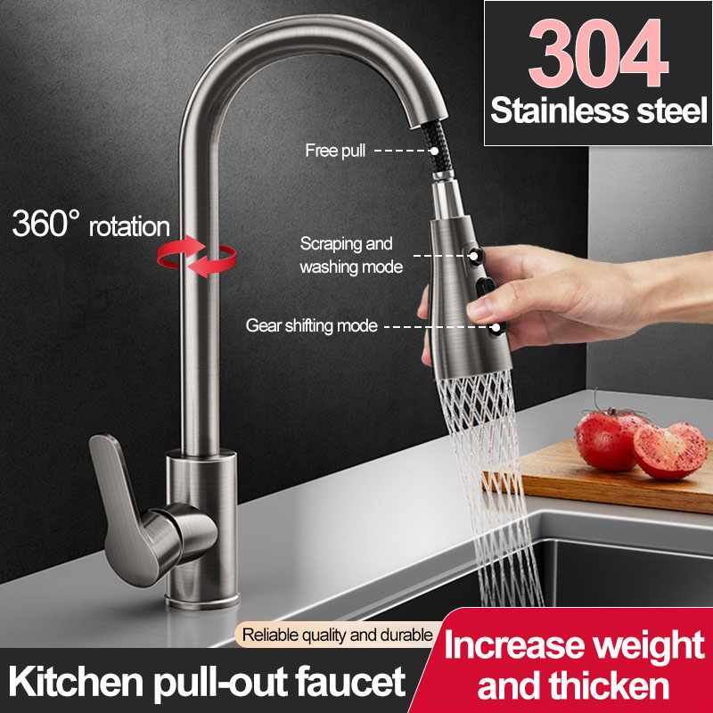 Stainless steel kitchen pull-o - Commercial Kitchen Faucet avaliação e preço