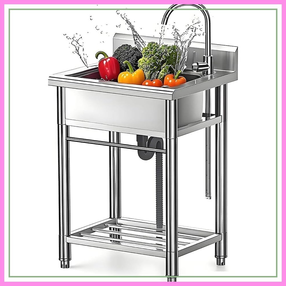 Stainless Steel Utility Sink w - Commercial Kitchen Faucet avaliação e preço