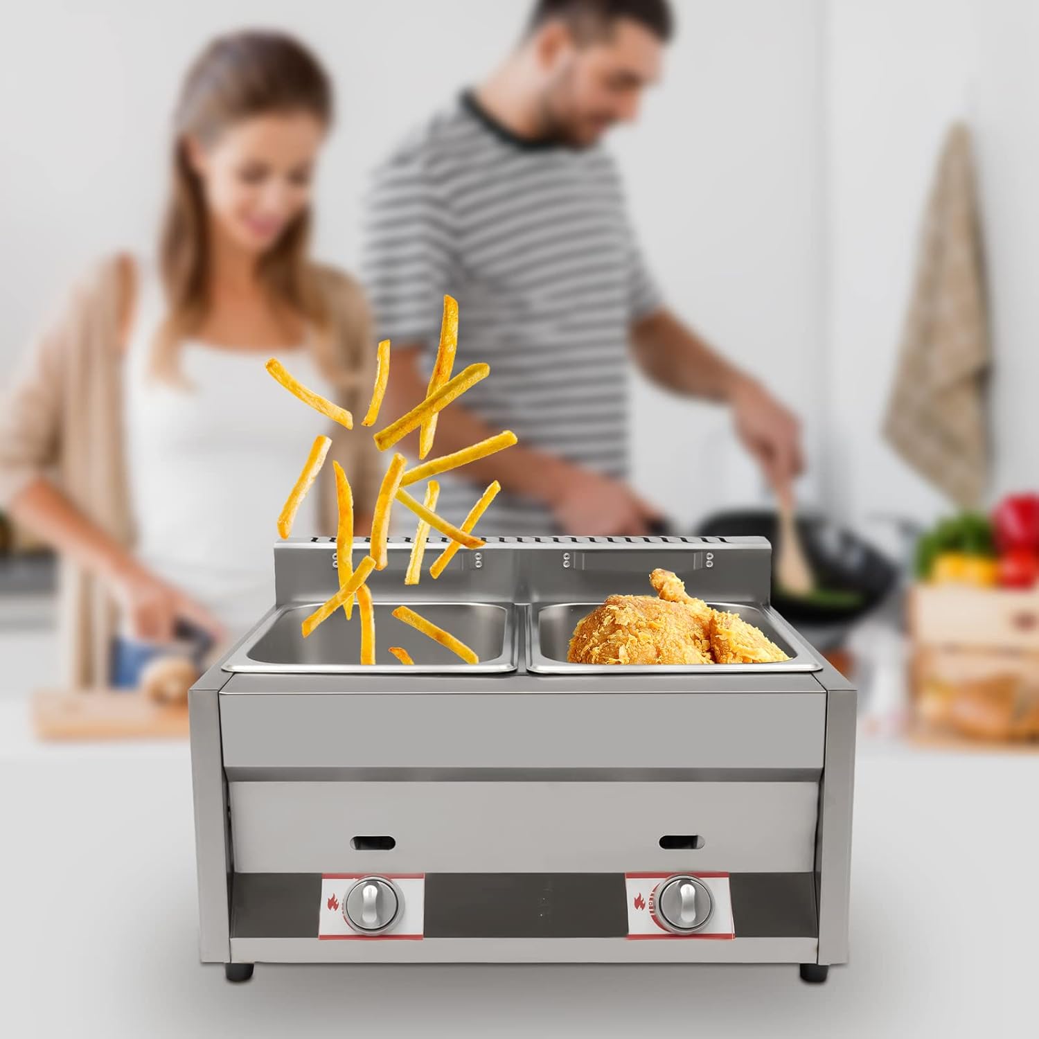 Propane LPG Gas Deep Fryer 2 B - Deep Fryer Commercial avaliação e preço