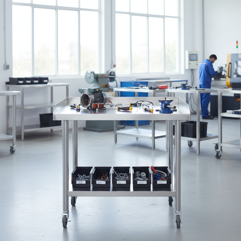 2-Tier Stainless Steel Commerc - Commercial Kitchen Prep Table With Storage avaliação e preço