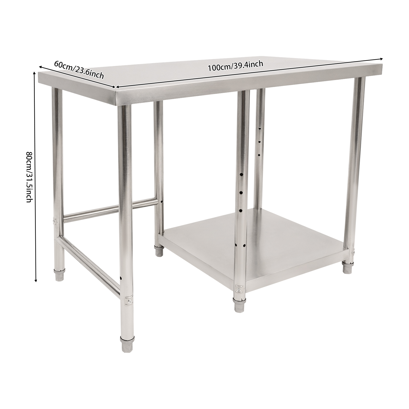 2 Tiers Stainless Steel Silver - Commercial Kitchen In Home avaliação e preço