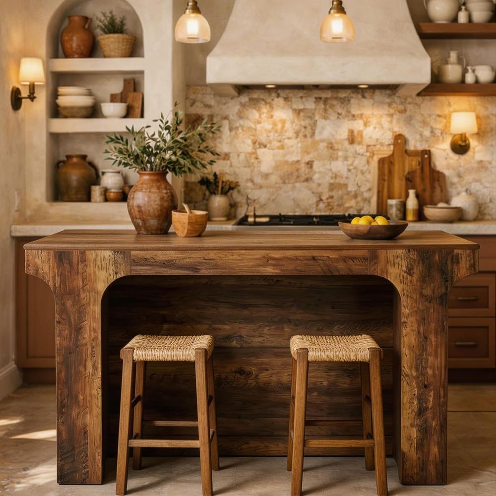 55 Counter Height Kitchen Isla - Commercial Kitchen Prep Table With Storage avaliação e preço