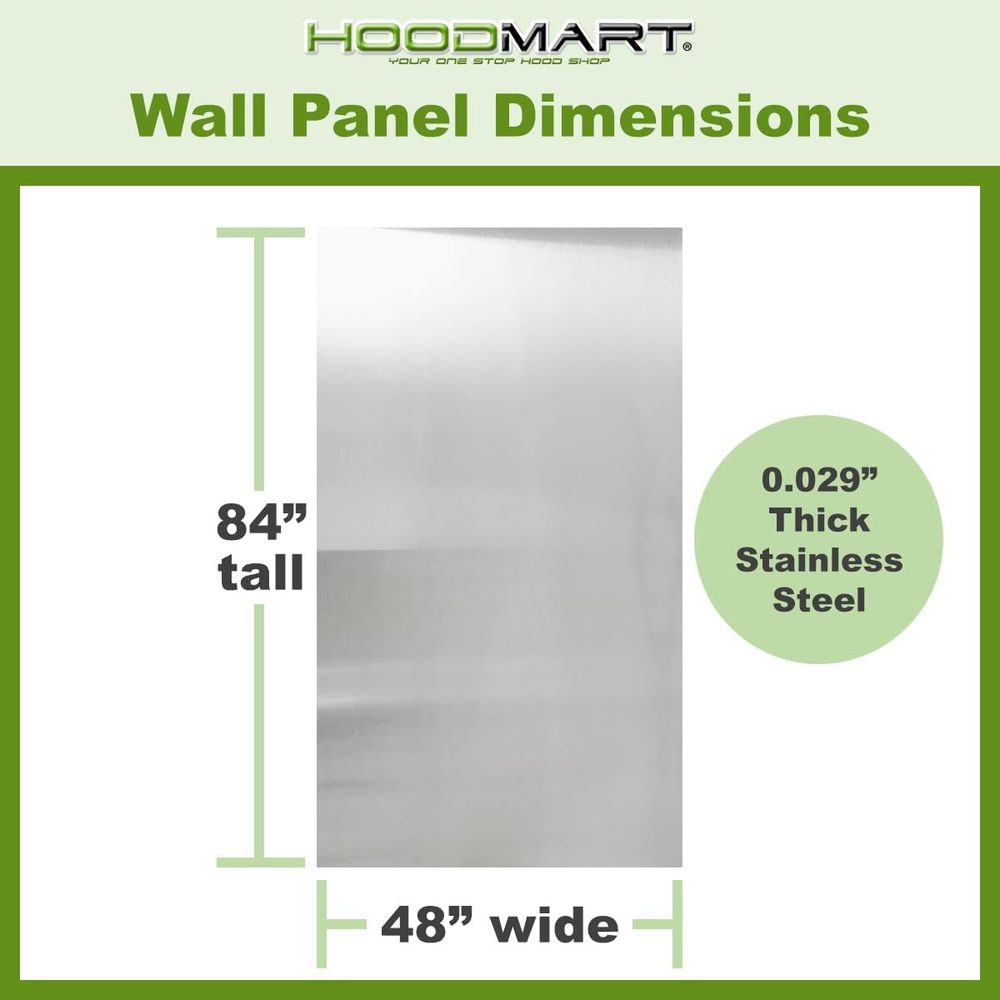Pair of 48 x 84 Stainless Stee - Commercial Kitchen Wall Panel avaliação e preço