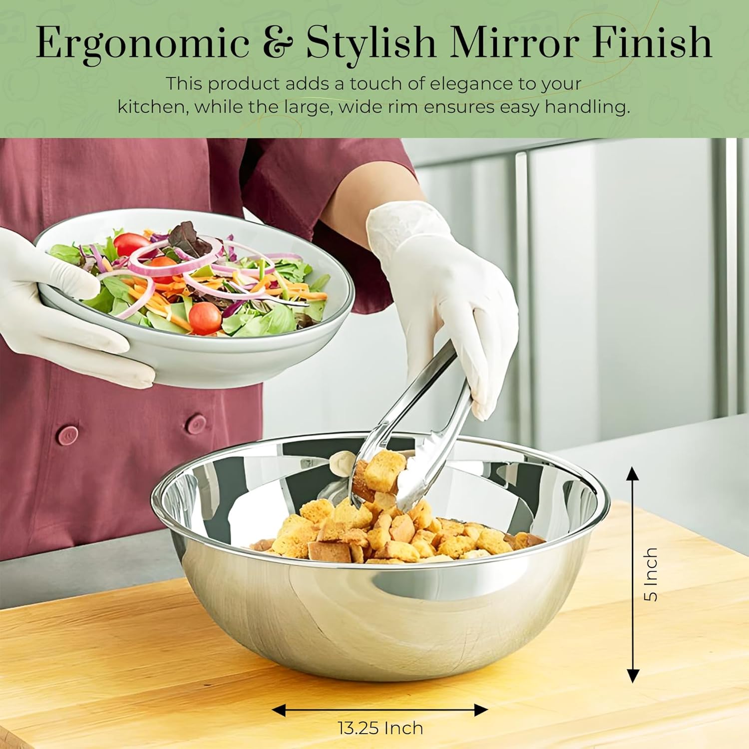 Stainless Steel Mixing Bowls 8 - Commercial Kitchen In Home avaliação e preço