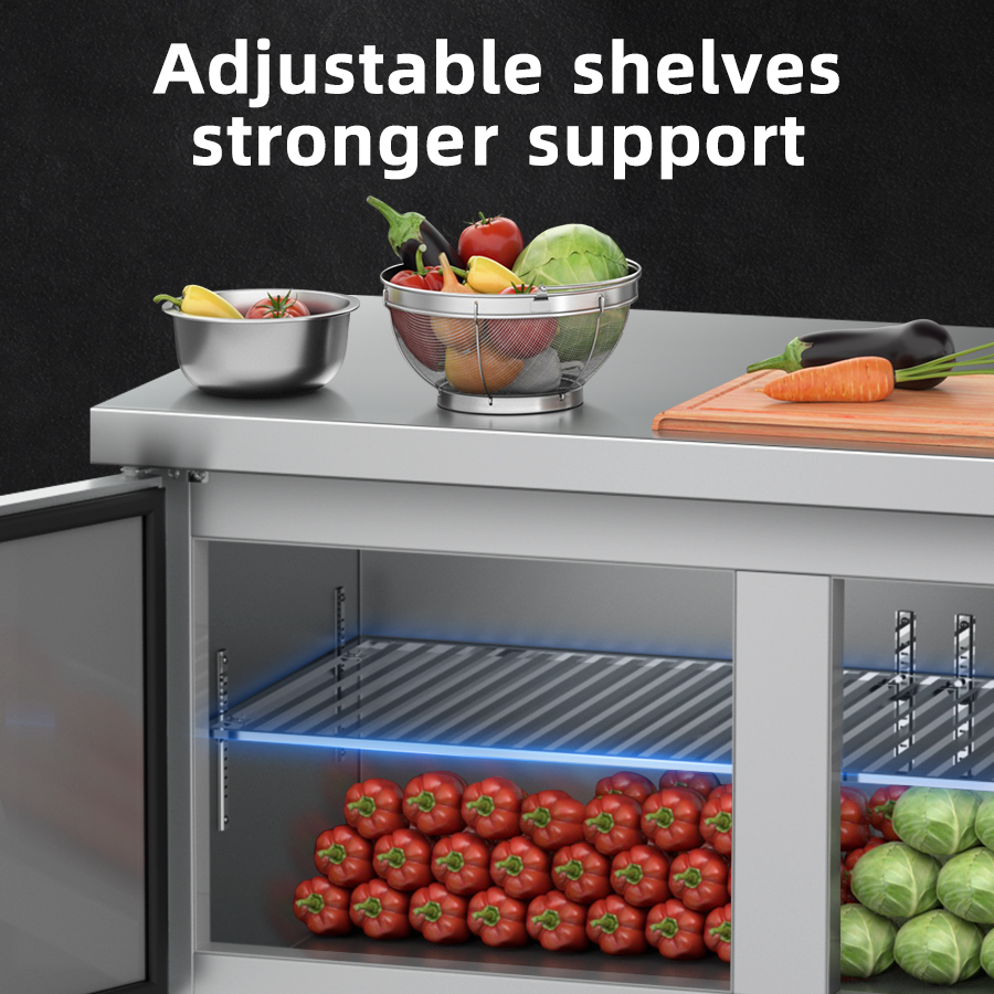 Refrigerator YINZHENG 1.5m Com - Commercial Kitchen Prep Table With Storage avaliação e preço