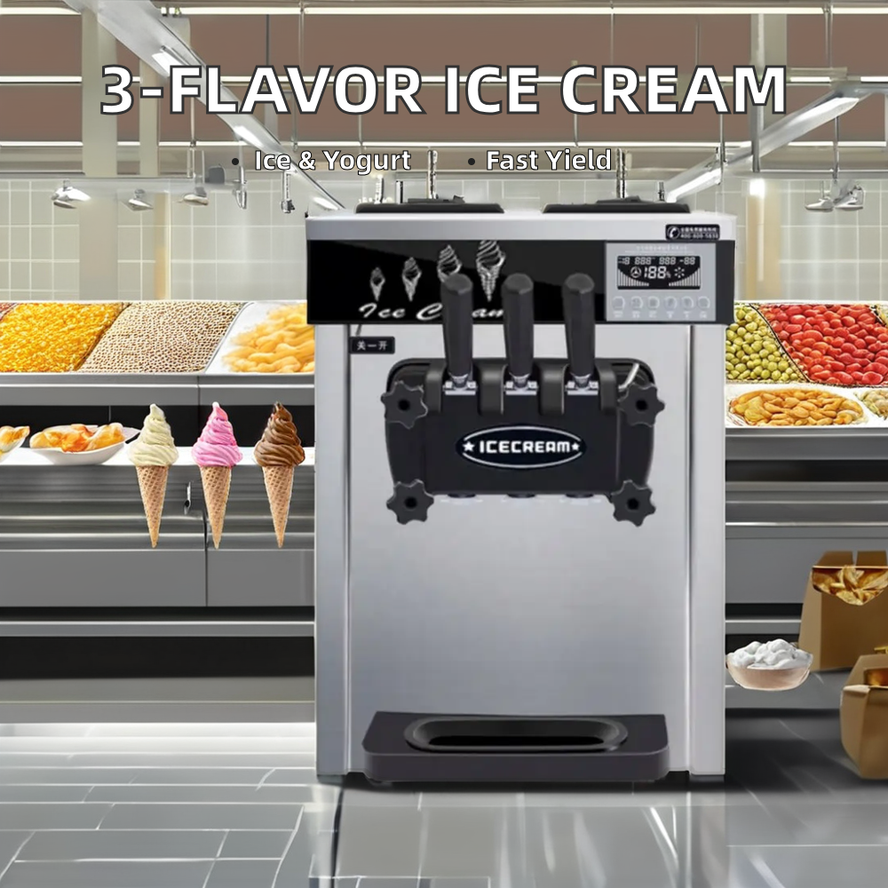 Ice Cream Maker 20-28L/h 3 Fla - Commercial Ice Maker avaliação e preço