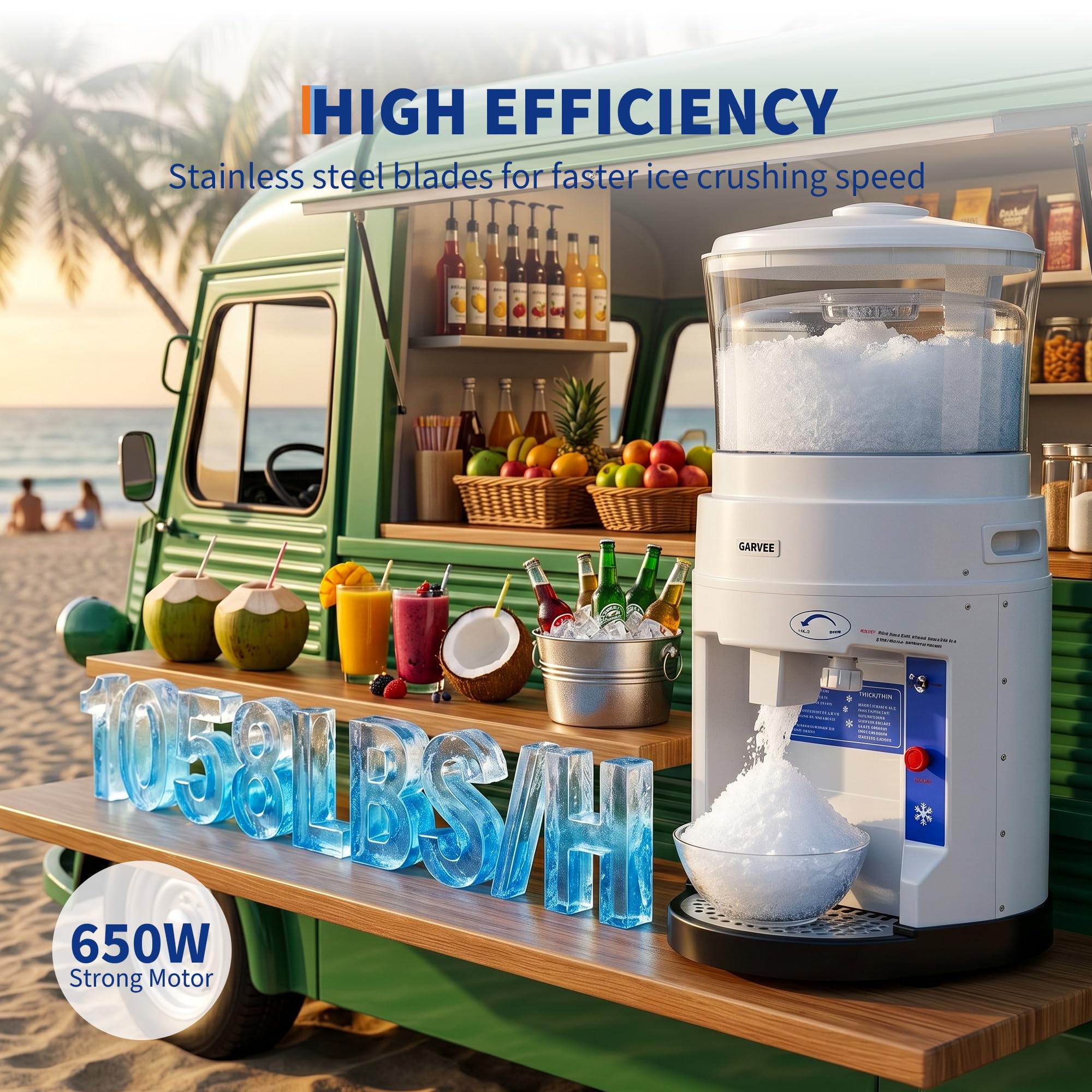 650W Commercial Ice Shaver Mac - Commercial Ice Maker avaliação e preço