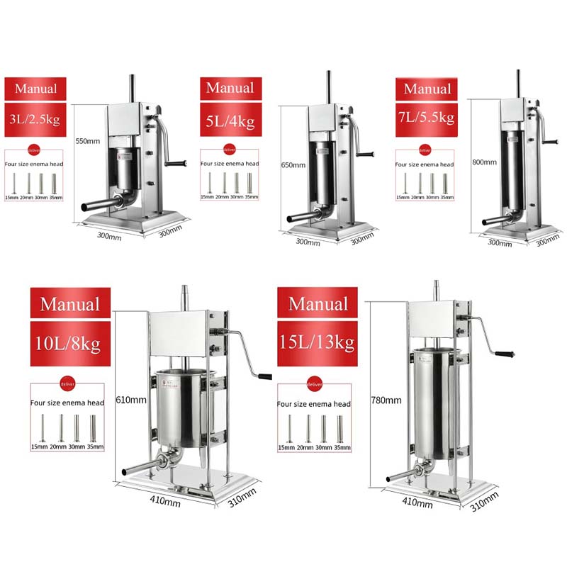 Manual Sausage Stuffer Filler  - Commercial Kitchen In Home avaliação e preço