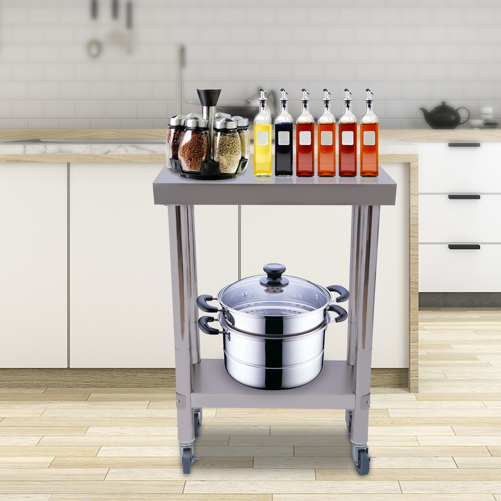 Stainless Steel Kitchen Workto - Commercial Kitchen Prep Table With Storage avaliação e preço