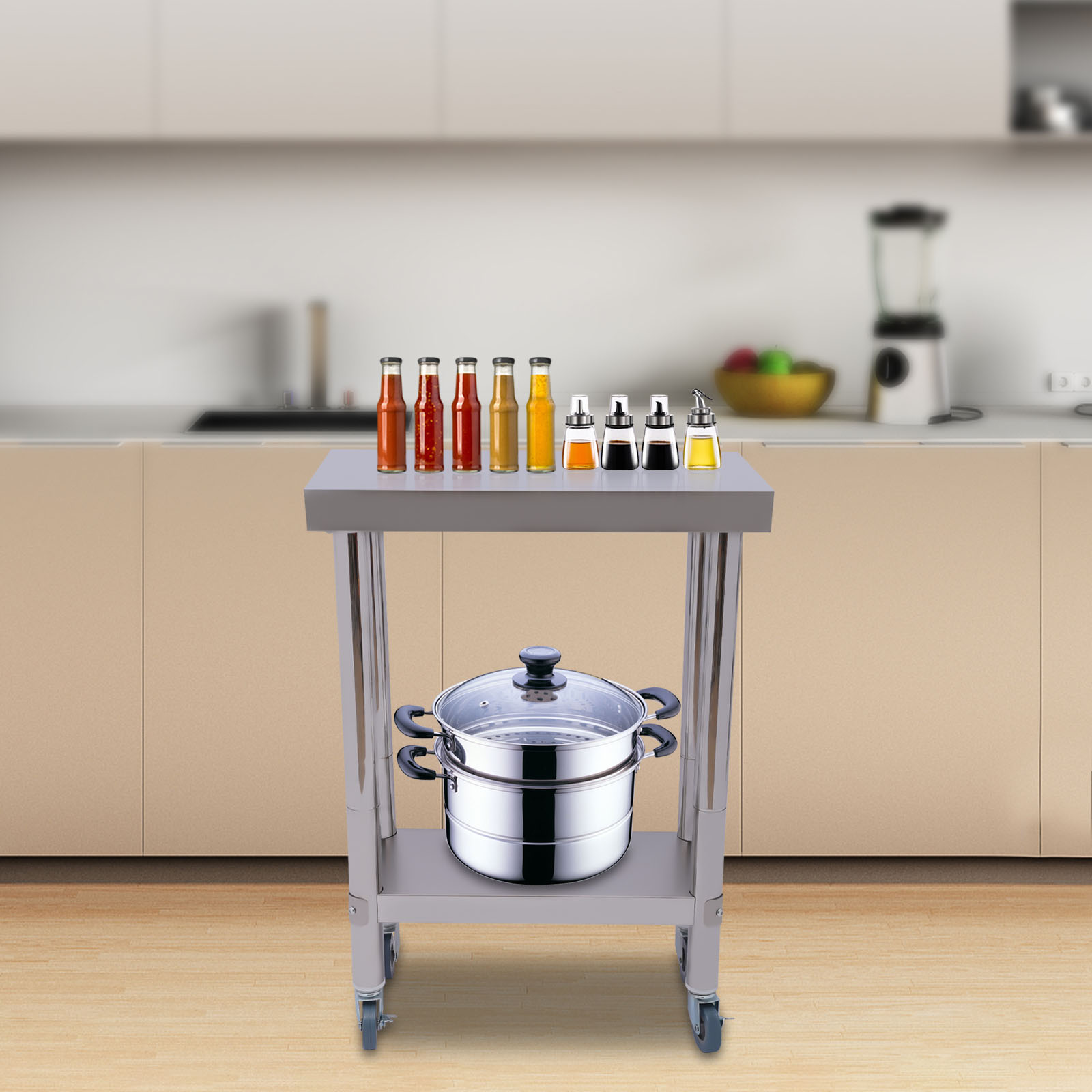 Stainless Steel Kitchen Workto - Commercial Kitchen Prep Table With Storage avaliação e preço