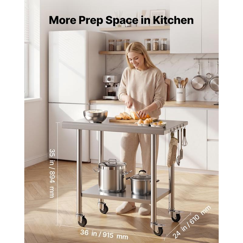 Stainless Steel Work Table, 24 - Commercial Kitchen In Home avaliação e preço