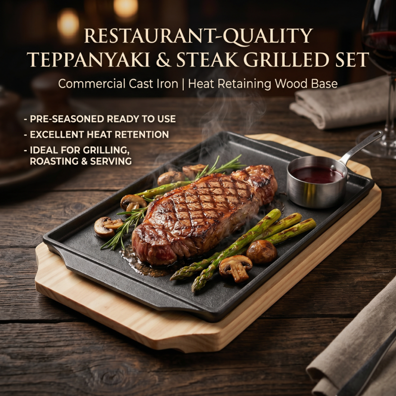 Cast Iron Rectangle Shape Rest - Teppanyaki Grill Table avaliação e preço