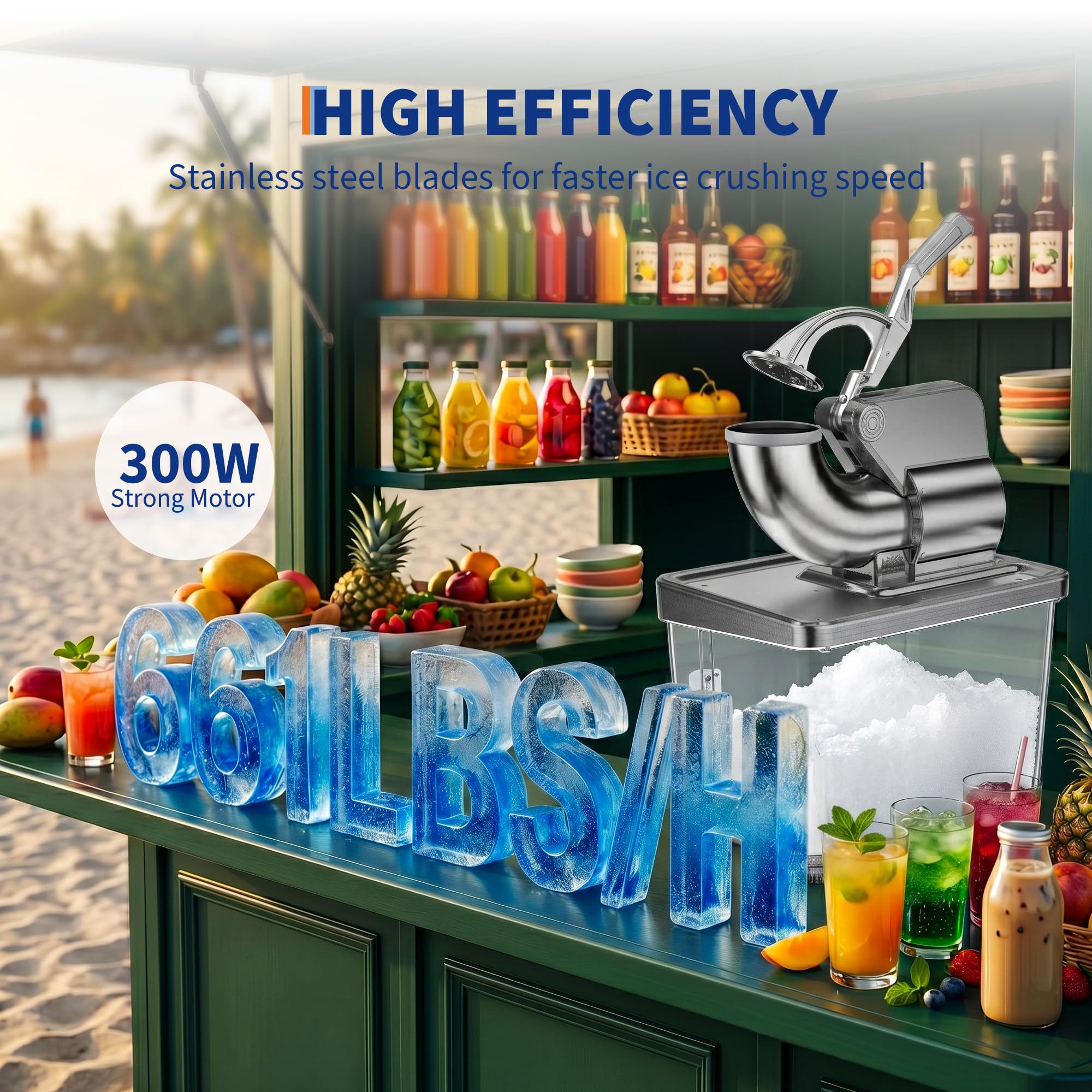 Heavy Duty Ice Shaver Machine  - Commercial Ice Maker avaliação e preço