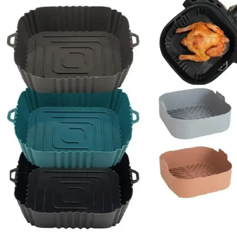 1PC Silicone Air Fryer Basket, - Deep Fryer Commercial avaliação e preço