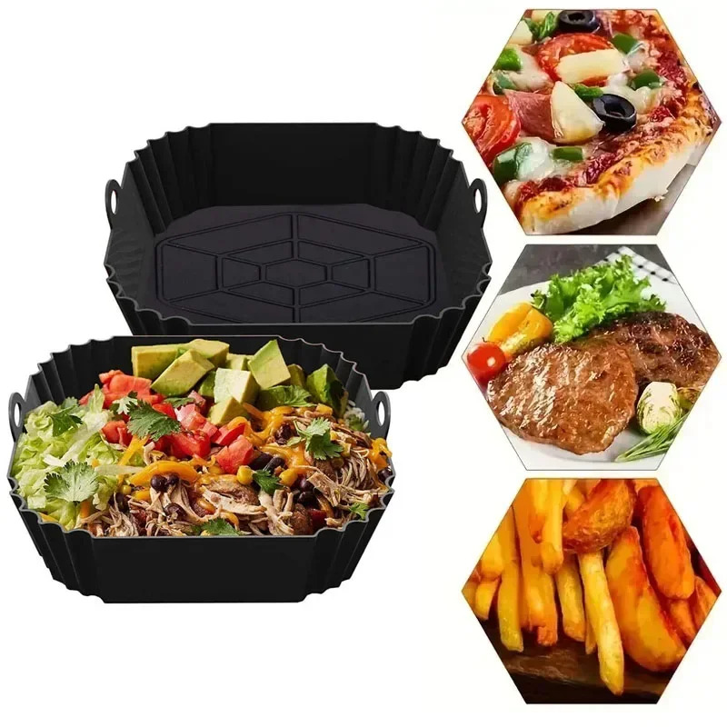 1PC Silicone Air Fryer Basket, - Deep Fryer Commercial avaliação e preço