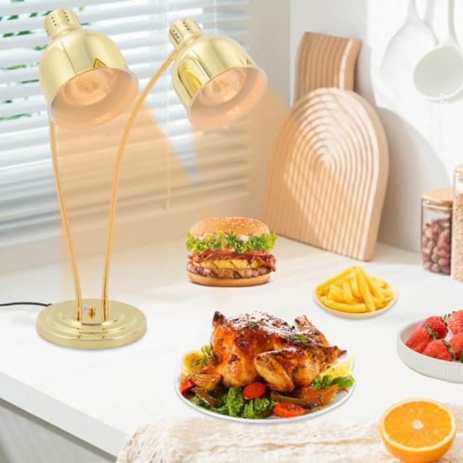 2-Head Food Warmer Lamp for Re - Commercial Kitchen Kitchen avaliação e preço