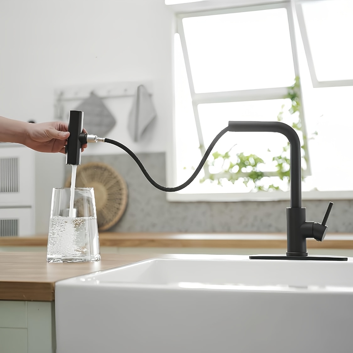 1 PC Black Kitchen Faucet With - Commercial Kitchen Faucet avaliação e preço