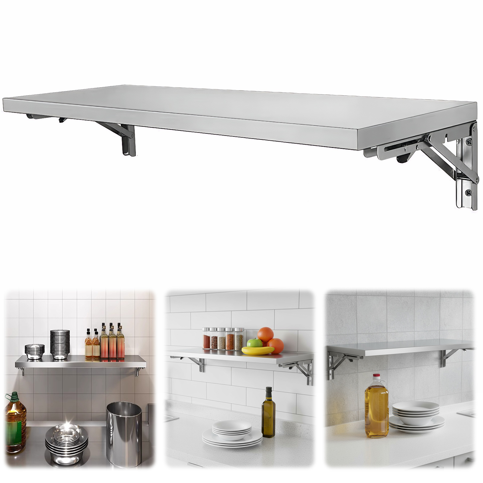 Stainless Steel Folding Storag - Commercial Kitchen Prep Table With Storage avaliação e preço