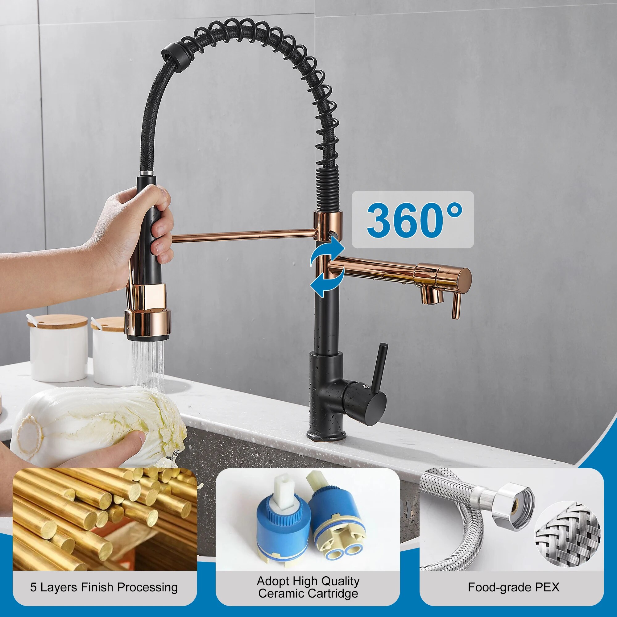 Kitchen Faucet with Pull Down  - Commercial Kitchen Faucet avaliação e preço