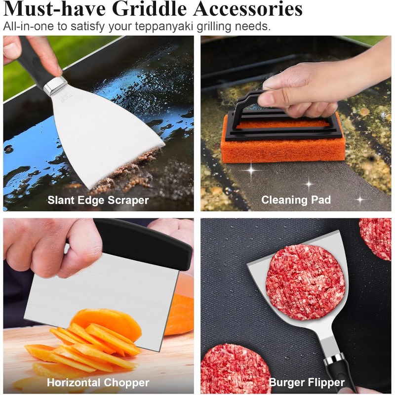 Griddle Accessories Kit,Profes - Teppanyaki Grill Table avaliação e preço