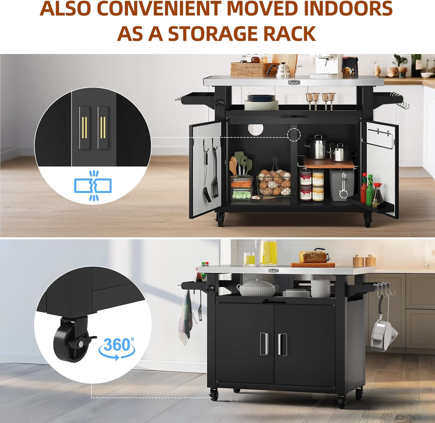 BestsellerOutdoor Grill Cart w - Commercial Kitchen Prep Table With Storage avaliação e preço