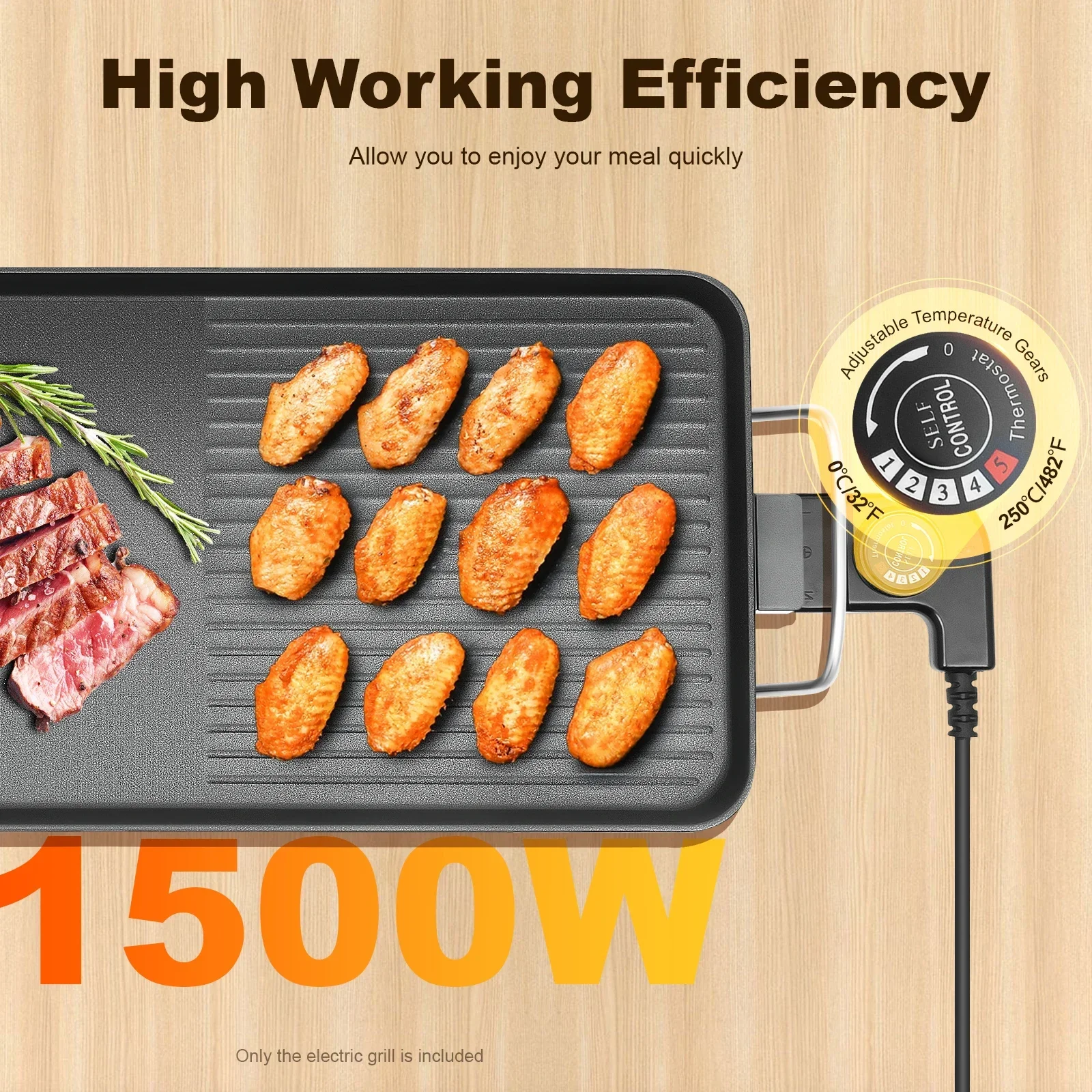 1500W 27'' Nonstick Large Grid - Teppanyaki Grill Table avaliação e preço