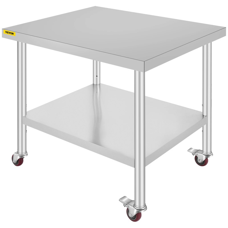 Stainless Steel Kitchen Prep T - Commercial Kitchen Prep Table With Storage avaliação e preço