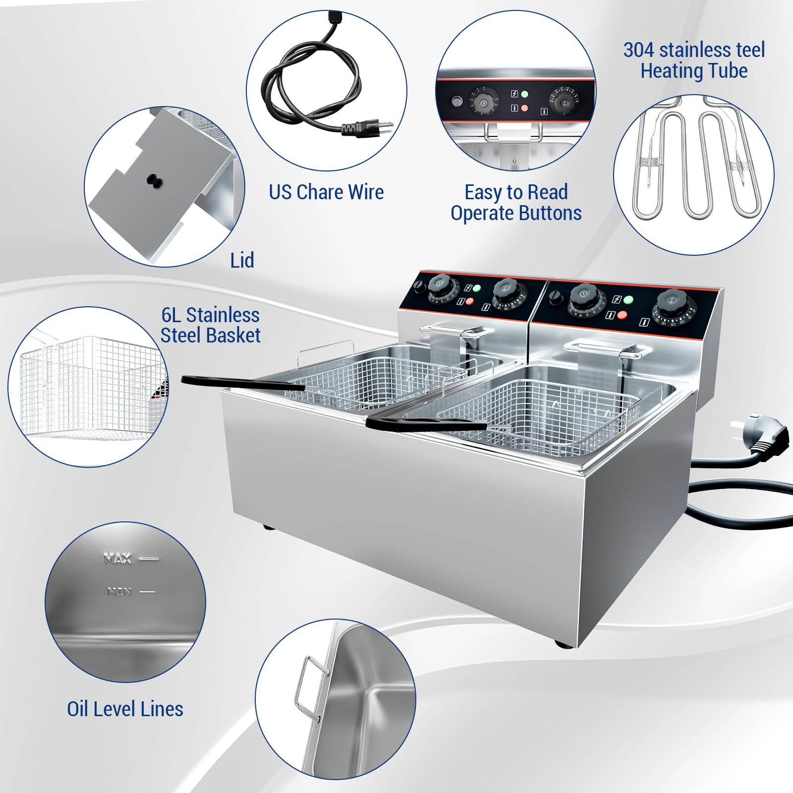 6/8/11L Commercial Electric De - Deep Fryer Commercial avaliação e preço