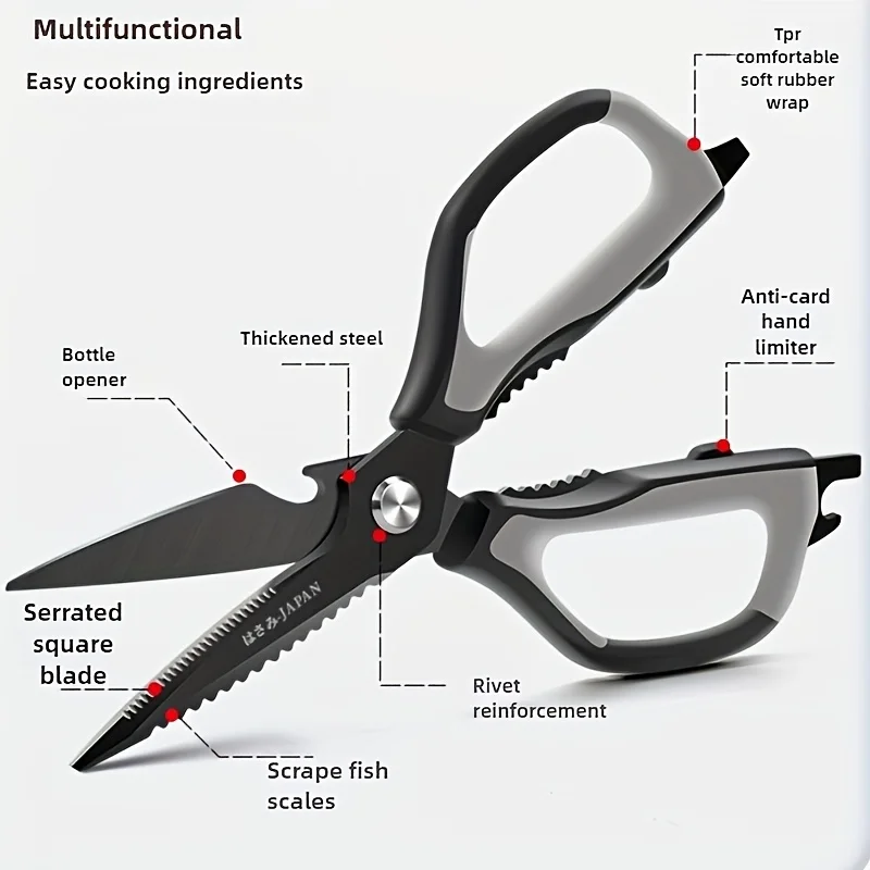 Black Titanium Kitchen Scissor - Commercial Kitchen In Home avaliação e preço
