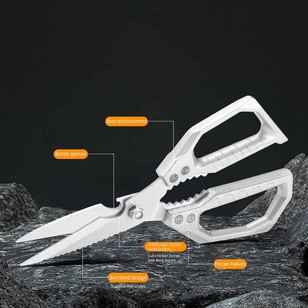 Stainless Steel Kitchen Shears - Commercial Kitchen Equipment avaliação e preço
