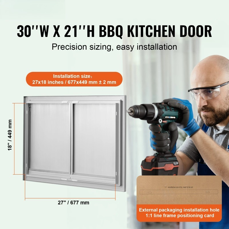 BBQ Access Door Stainless Stee - Commercial Kitchen Wall Panel avaliação e preço