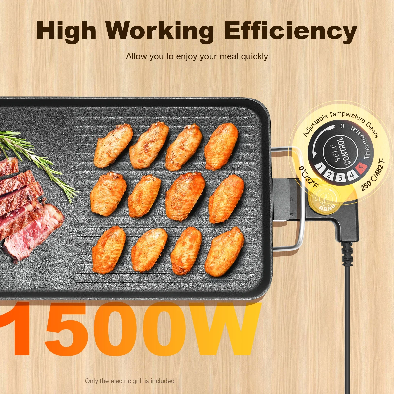 27'' 1500W Electric Griddle Te - Teppanyaki Grill Table avaliação e preço